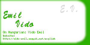 emil vido business card